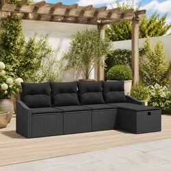Premium 6-Piece Outdoor Sofa Set in Black