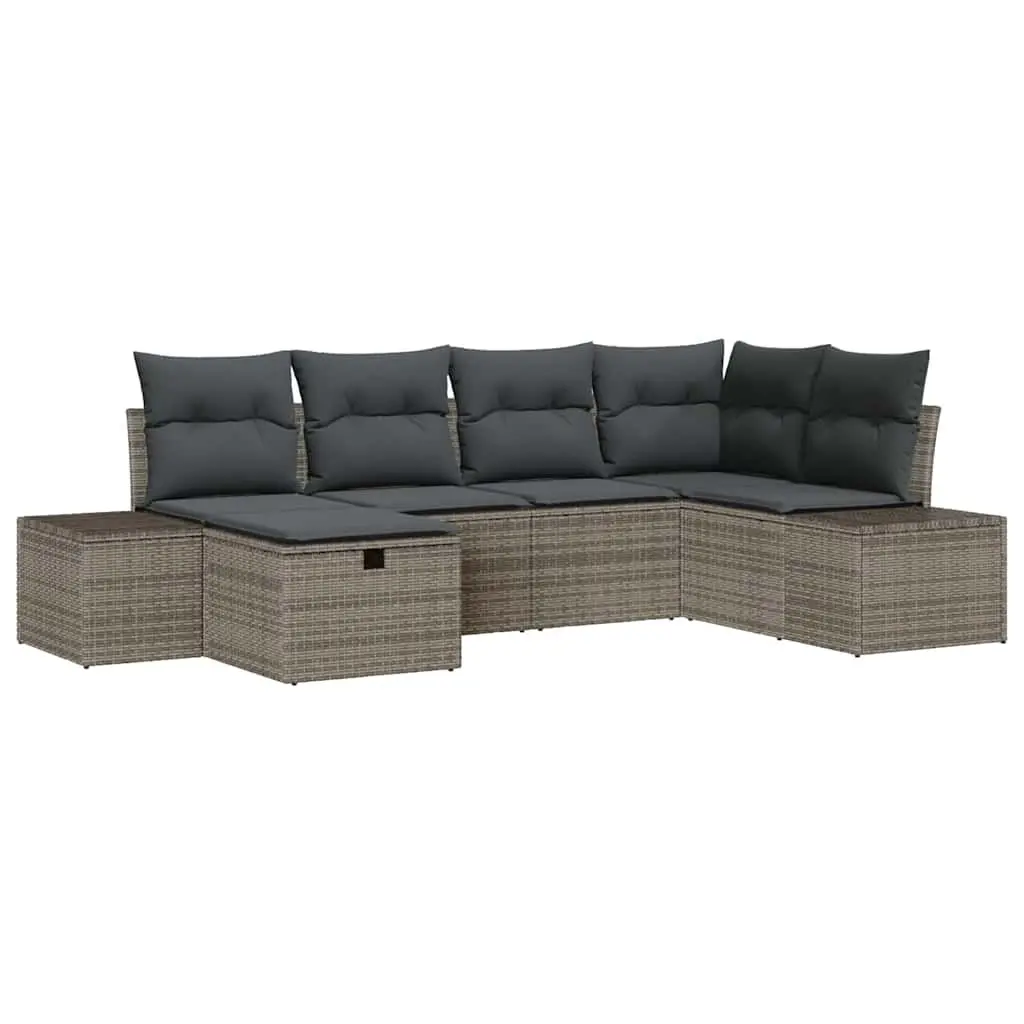 7-Piece Modular Garden Sofa Set in Grey