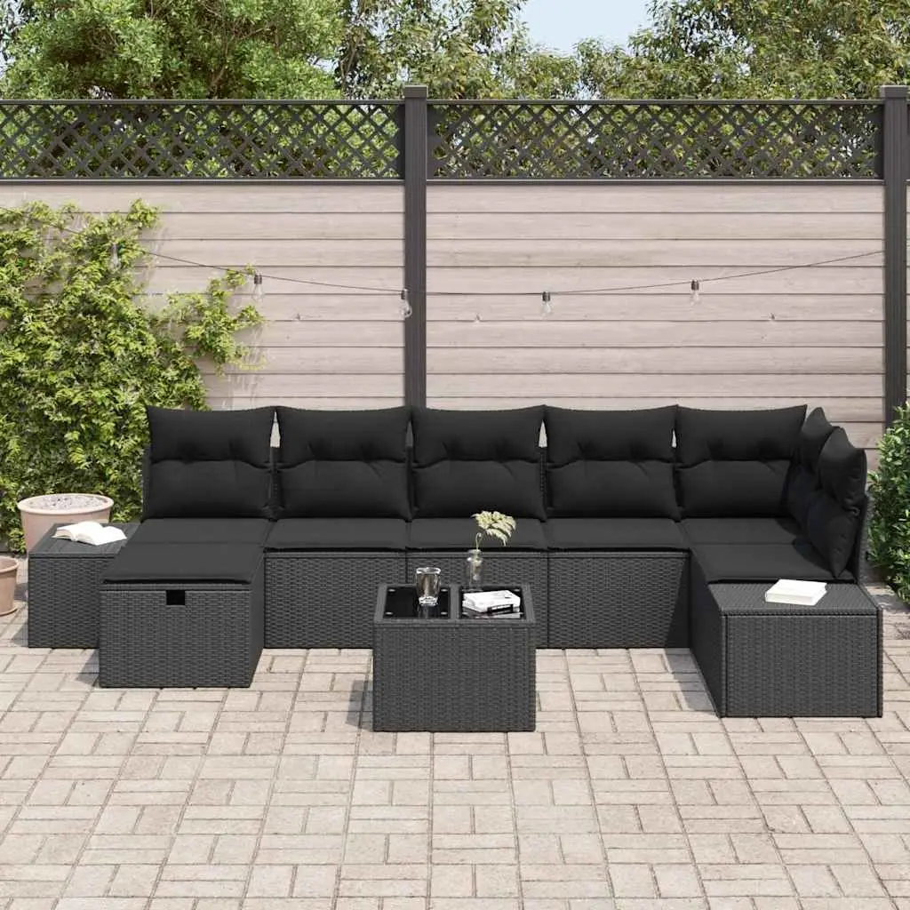 8-Piece Modular Outdoor Sofa Set with Cushions