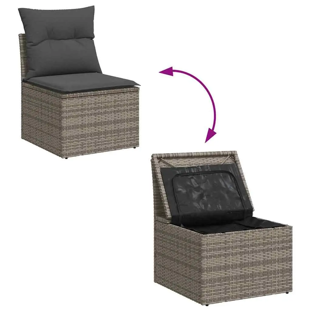 Modular 6 Piece Outdoor Sofa Set in Grey