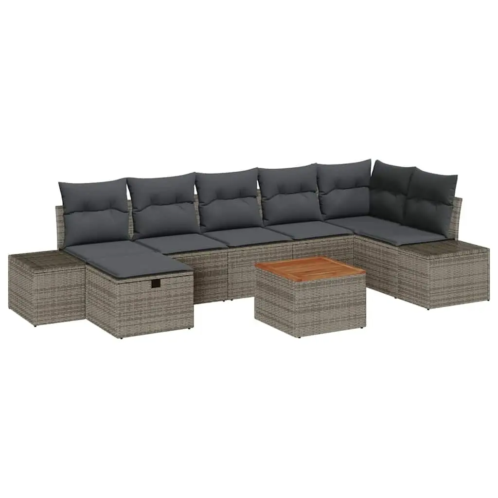 8 Piece Modular Outdoor Sofa Set in Grey