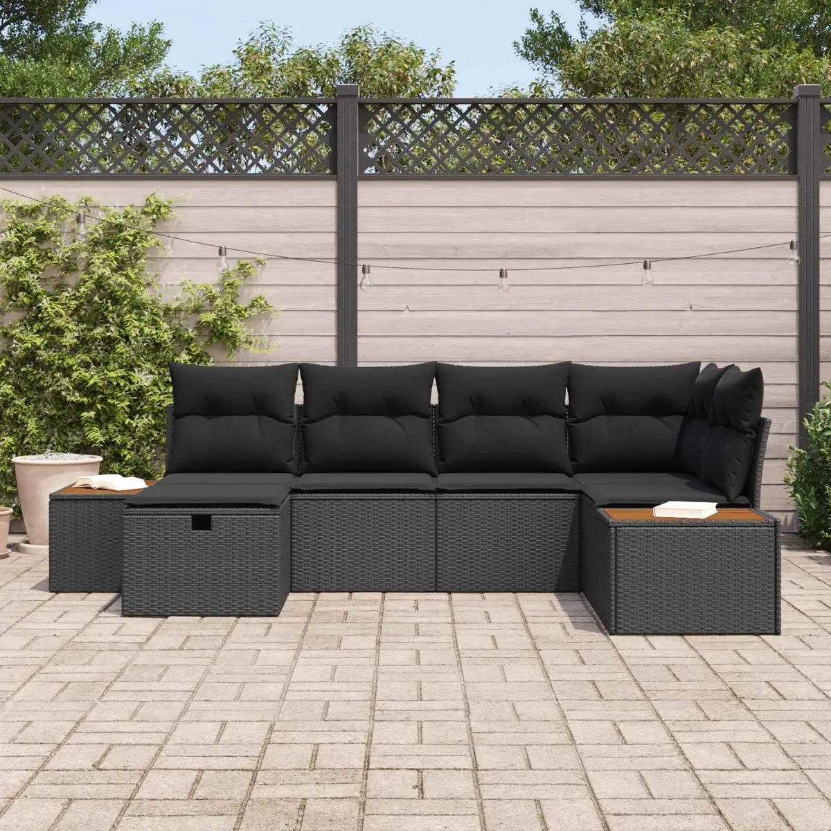 Modular Outdoor Garden Sofa Set with Cushions