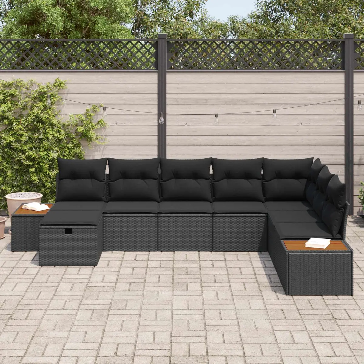 Modular Garden Sofa Set with Cushion Storage