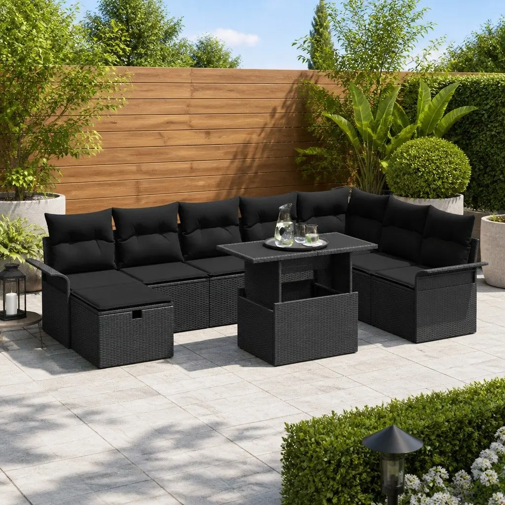 9-Piece Modular Outdoor Garden Sofa Set