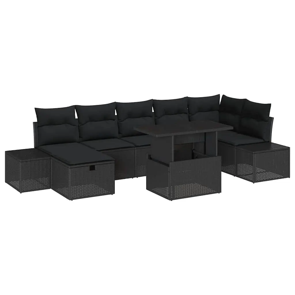 Modular 8-Seater Outdoor Garden Sofa Set with Table