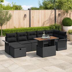 8-Piece Outdoor Furniture Set with Height Adjustment