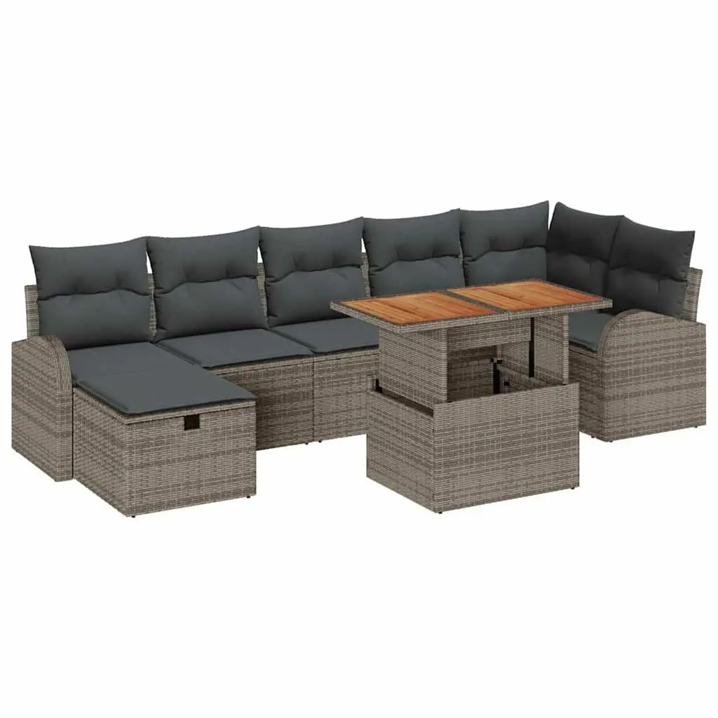 8-Piece Modular Garden Sofa Set with Adjustable Height