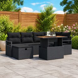 Premium 7-Piece Garden Sofa Set with Height Adjustability