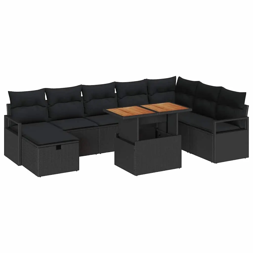 9-Piece Garden Sofa Set with Adjustable Height