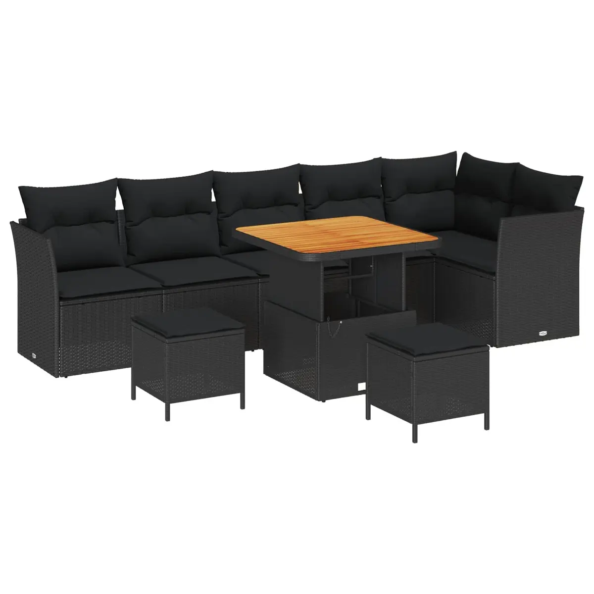 9-Piece Modular Garden Sofa Set for Outdoor Spaces