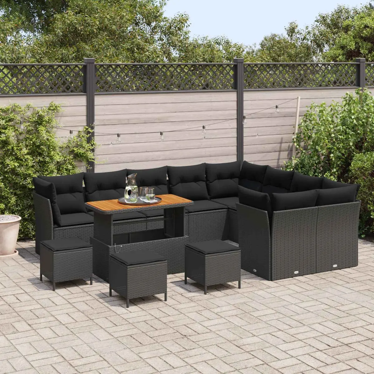 13-Piece Modular Outdoor Garden Sofa Set