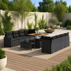 Stylish 11-Piece Modular Outdoor Garden Sofa Set