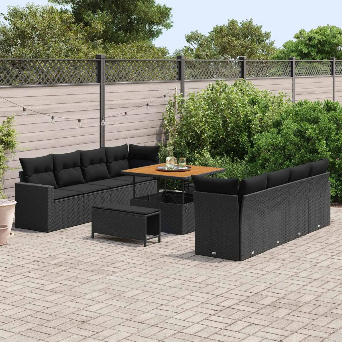 11-Piece Modular Outdoor Garden Sofa Set