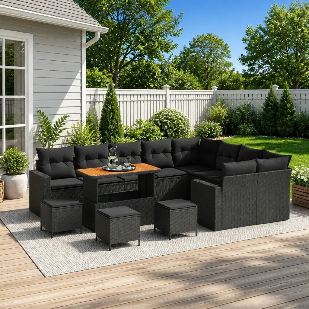 Height-Adjustable 13pc Outdoor Garden Sofa Set