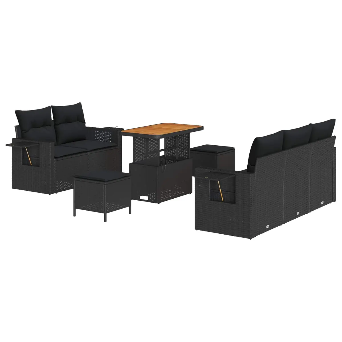 8-Piece Modular Garden Sofa Set for Outdoor Spaces