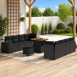 Stylish Modular Garden Sofa Set with Cushions 11 Pieces