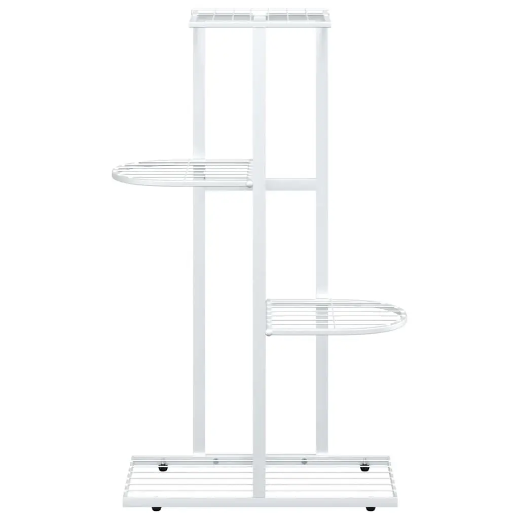 4-Tier Plant Stand Metal White Display Shelf