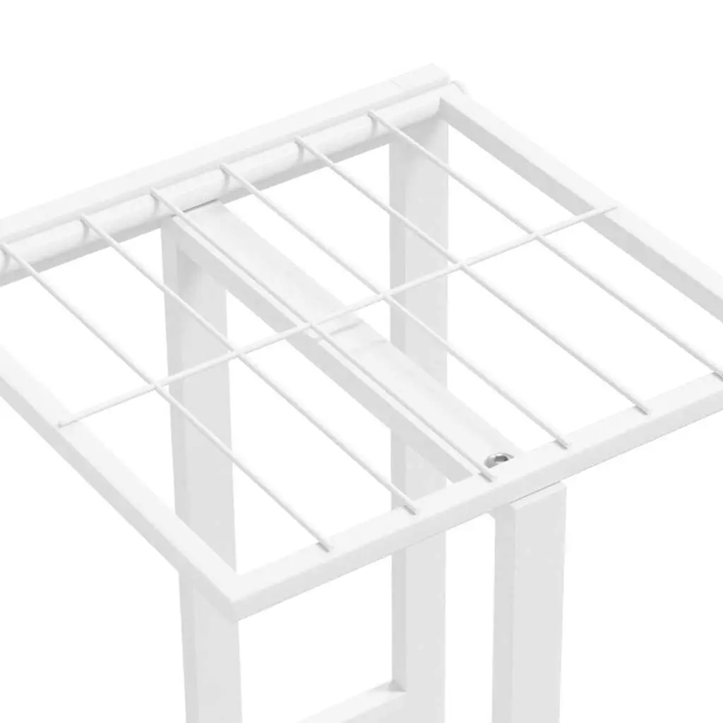 4-Tier Plant Stand Metal White Display Shelf