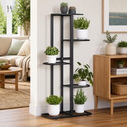 Sturdy 5-Tier Metal Plant Stand for Indoor or Outdoor Use