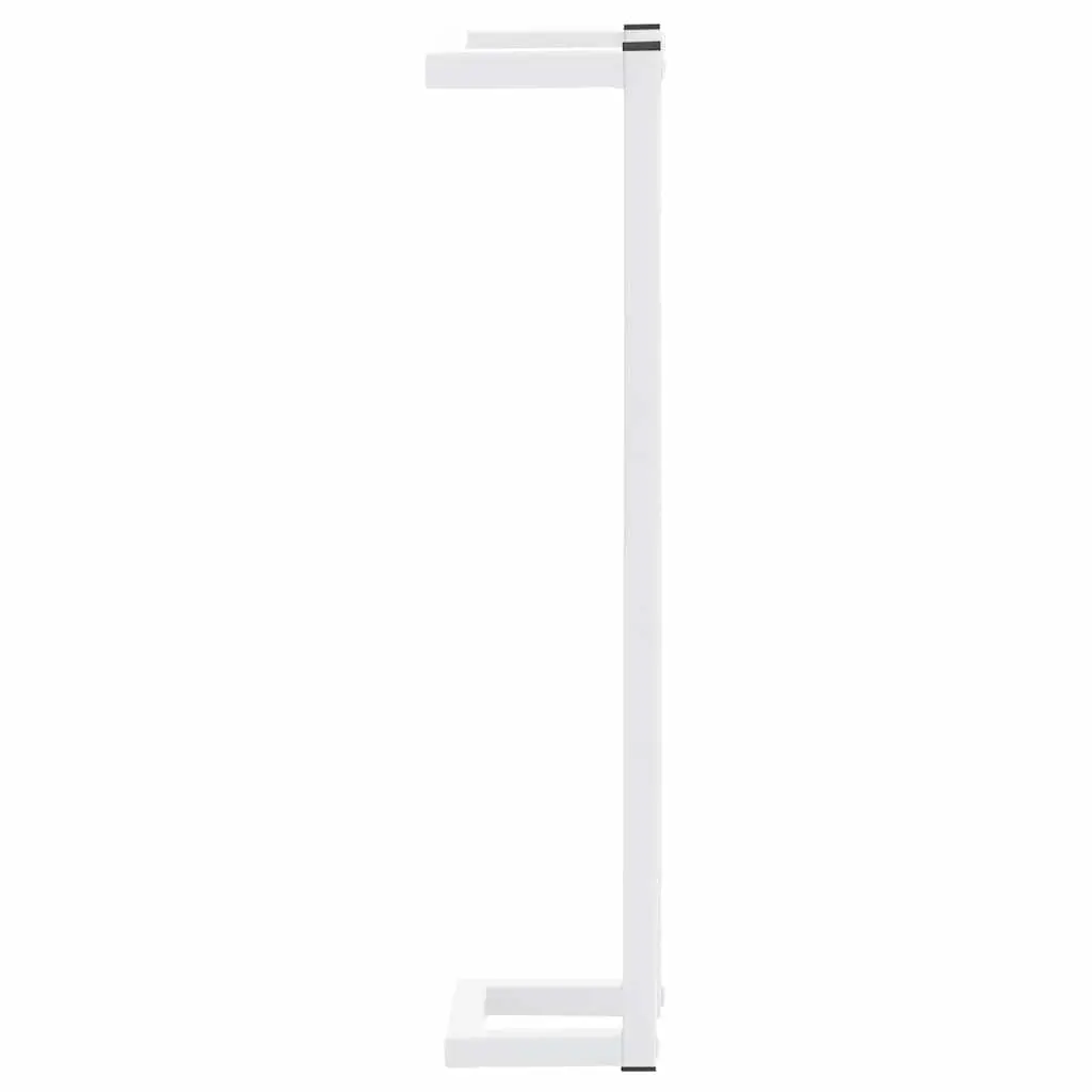 Towel Rack Steel Wall-Mounted Bathroom Holder White 12.5 x 12.5 x 60 cm