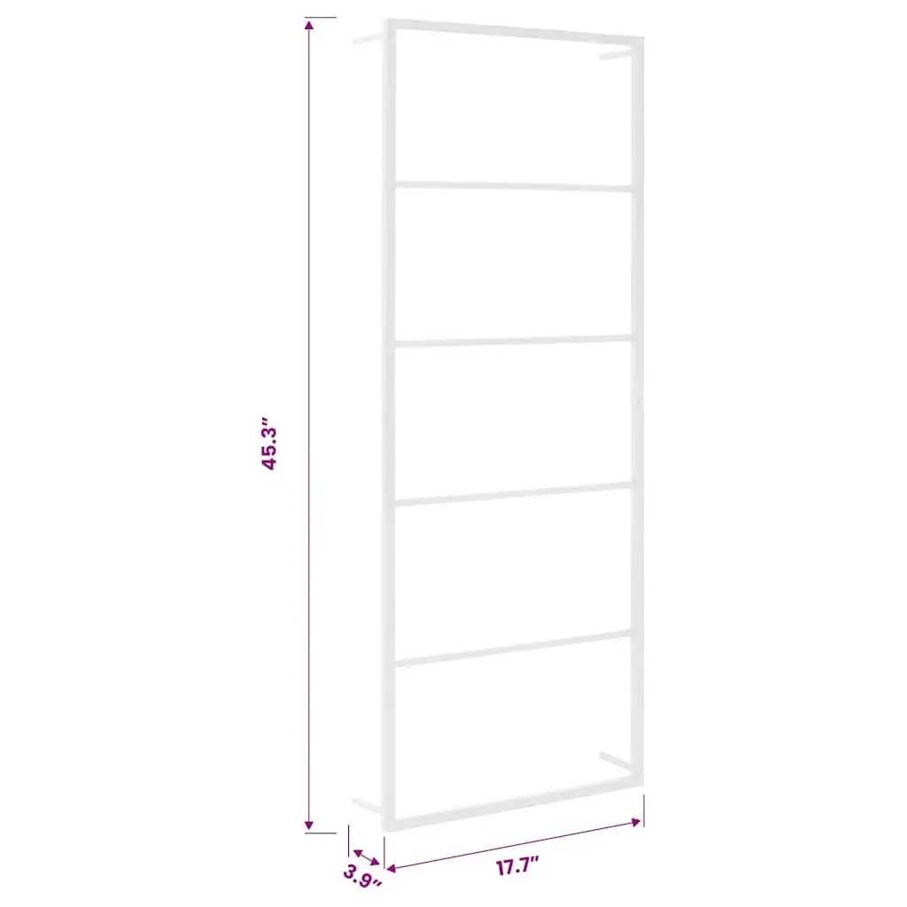 White Steel Towel Rack for Bathroom Wall Mount
