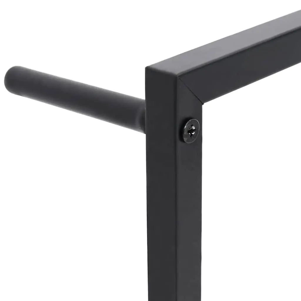 Black Steel Towel Rack for Bathroom Storage