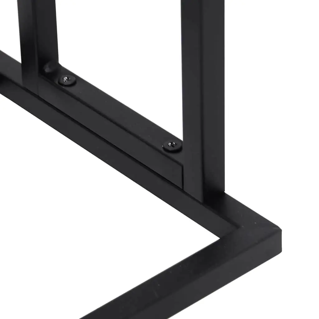 Towel Rack Iron 2 Tier Black Freestanding Bathroom Storage Holder Stand