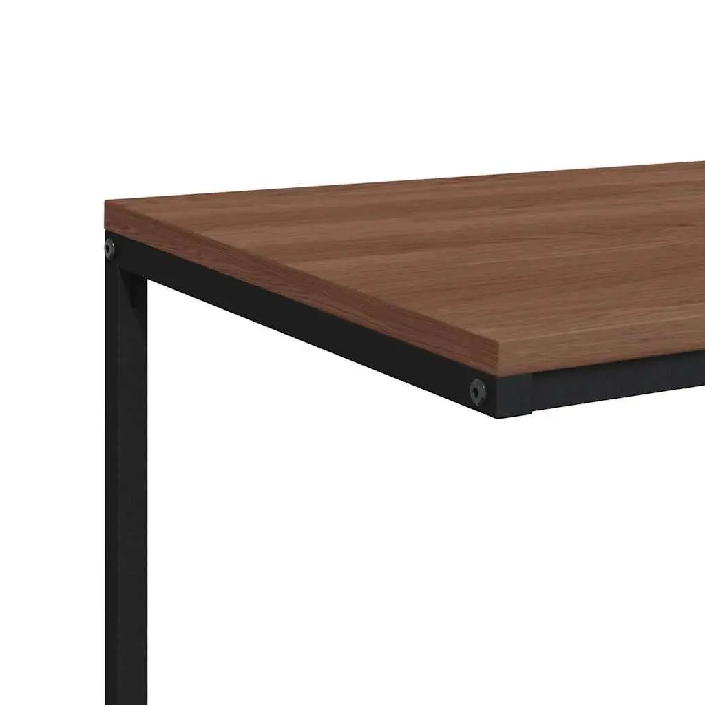 C-Shaped Side Table in Black Engineered Wood