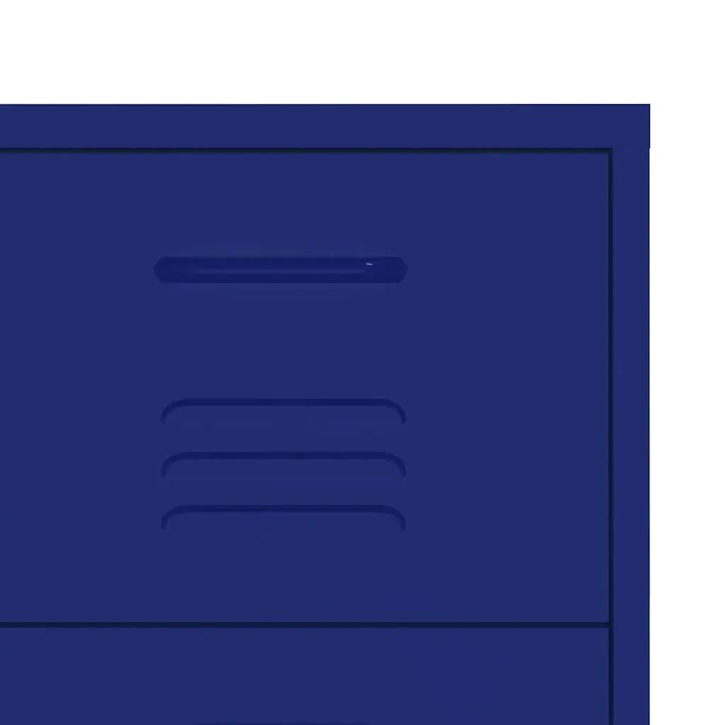 Storage Cabinet Steel 80L x 35W x 101.5H cm Navy Blue 6 Drawer Chest Organiser Bedroom Living Room Furniture