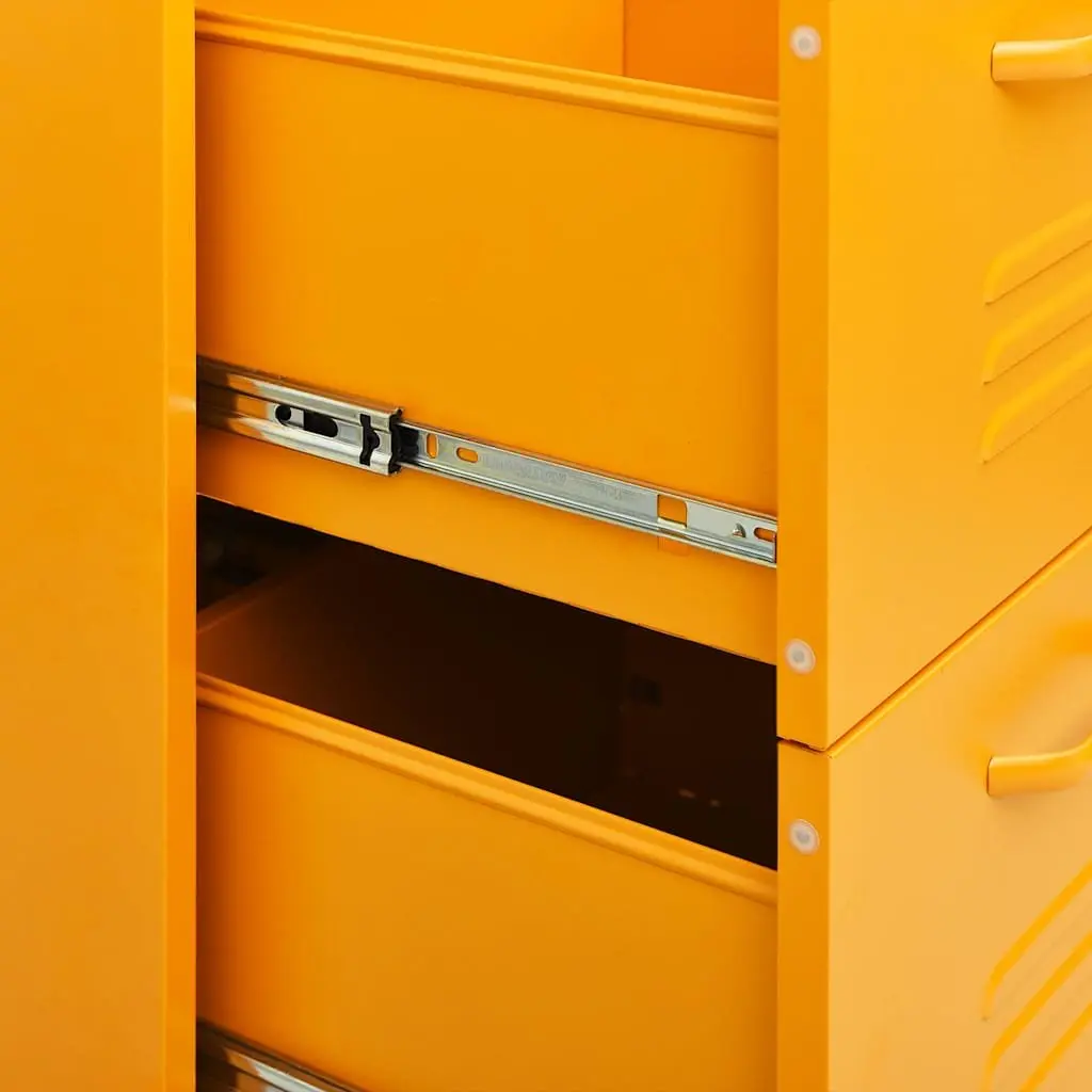 Yellow Steel Drawer Cabinet for Organized Storage