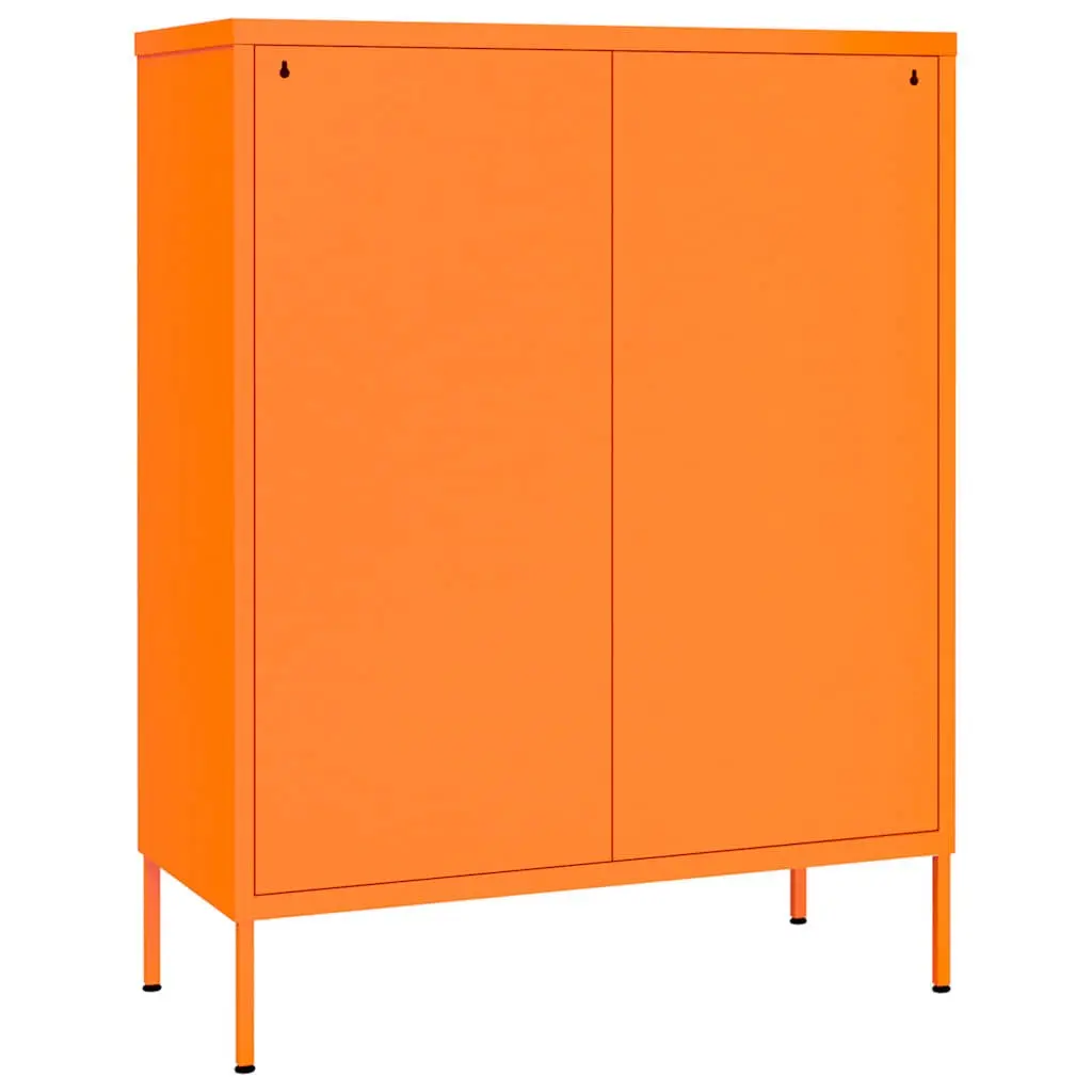Storage Cabinet Steel 80 x 35 x 101.5 cm Orange 6 Drawers