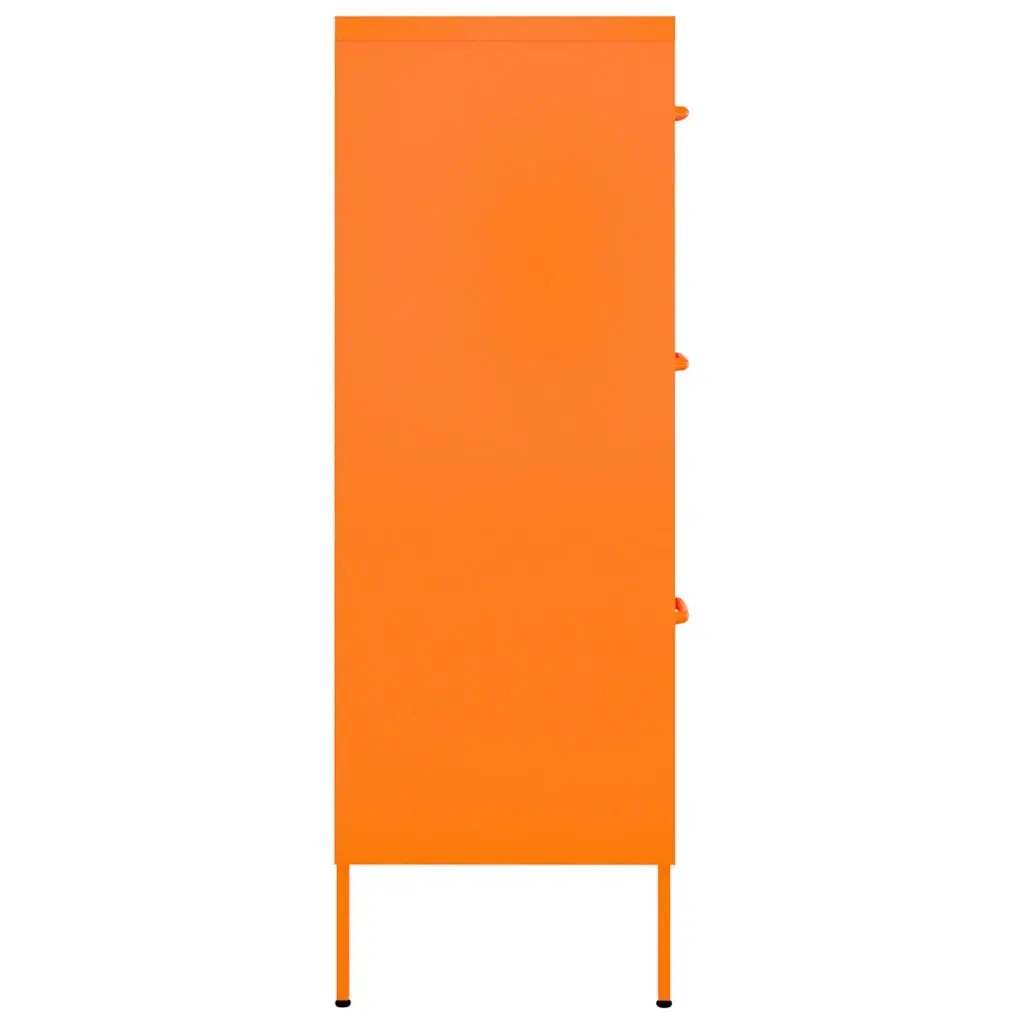 Storage Cabinet Steel 80 x 35 x 101.5 cm Orange 6 Drawers