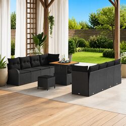 Stylish 11-Piece Garden Sofa Set with Quality Rattan