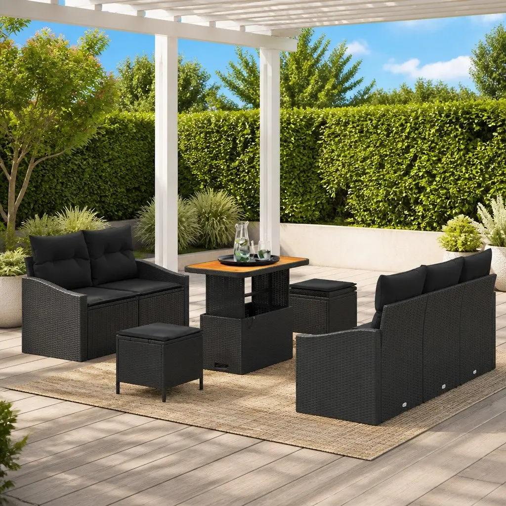 8-Piece Garden Sofa Set with Cushions