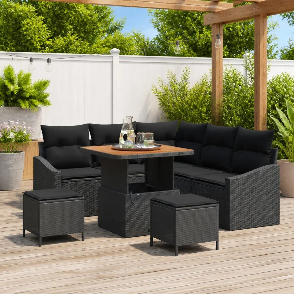 8 Piece Modular Garden Sofa Set with Cushions