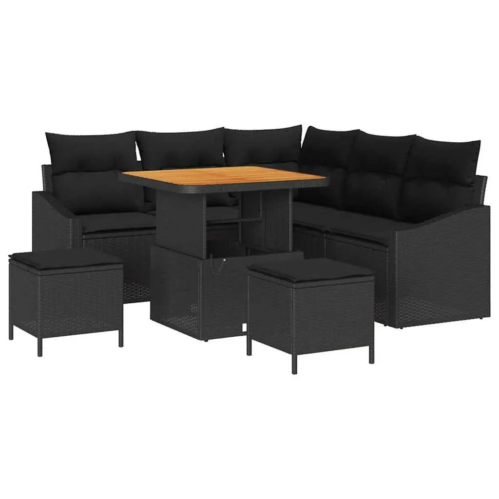 8 Piece Modular Garden Sofa Set with Cushions