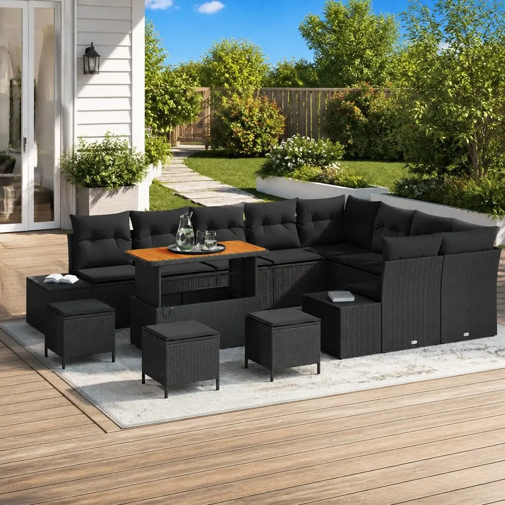 13-Piece Outdoor Sofa Set with Cushions
