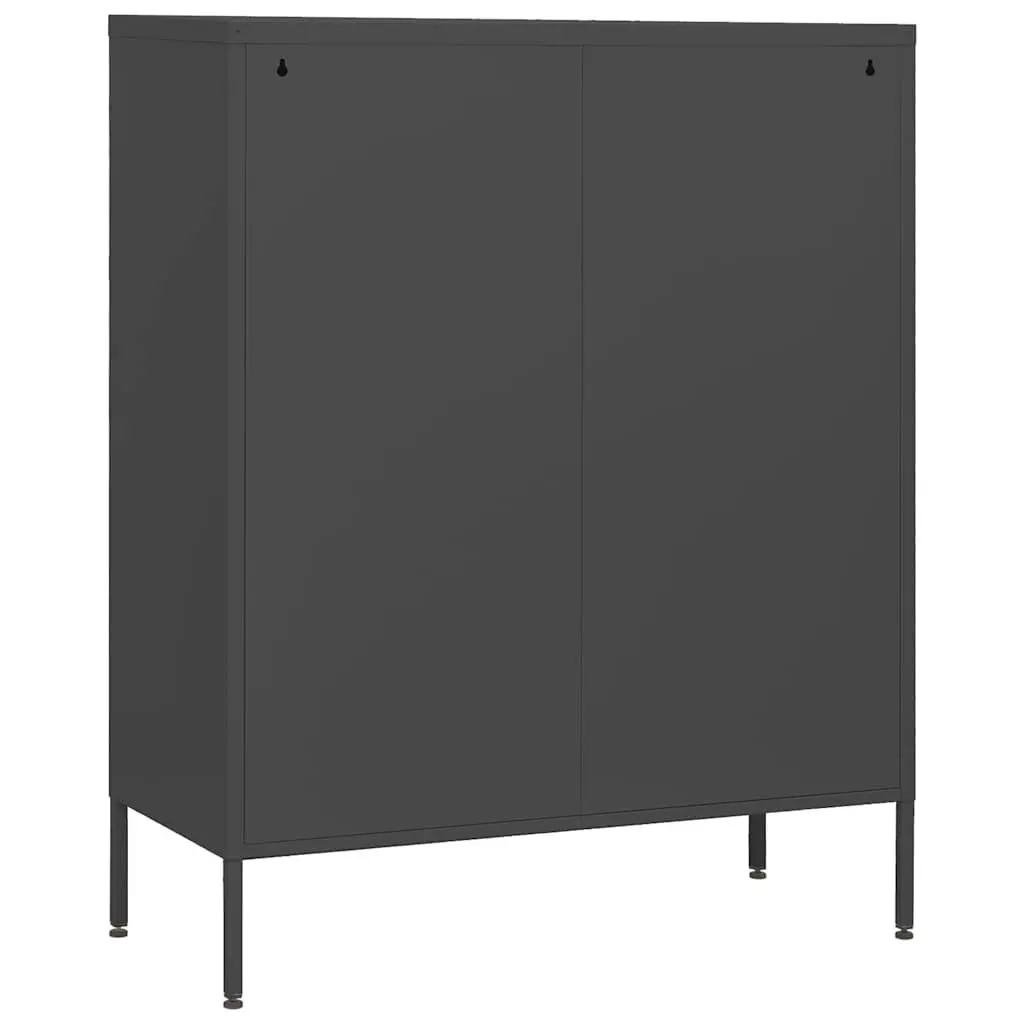 Chest of Drawers Steel Frame 80x35x101.5cm Anthracite