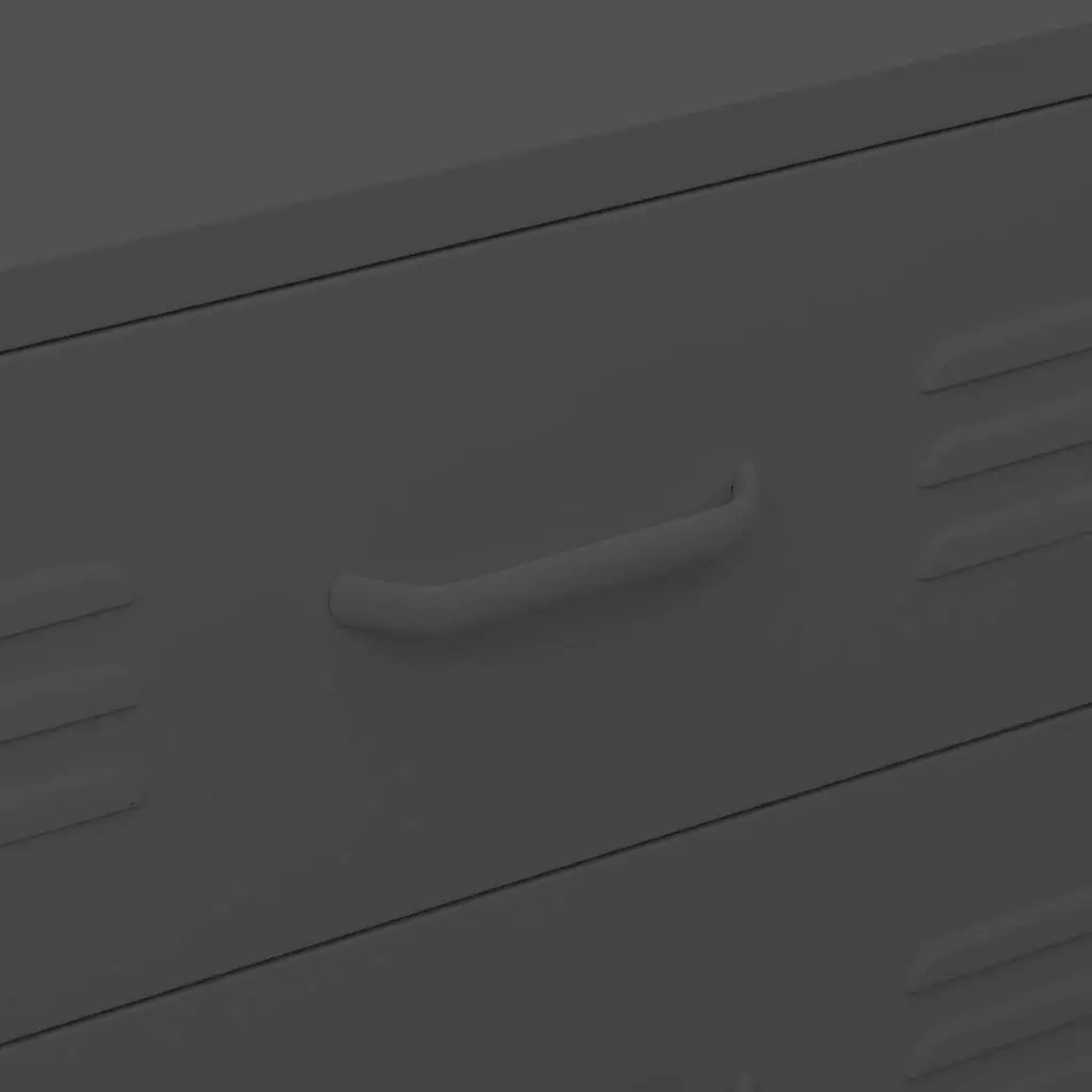Chest of Drawers Steel Frame 80x35x101.5cm Anthracite