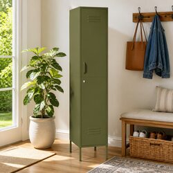 Durable Green Steel Locker Cabinet with Adjustable Shelves