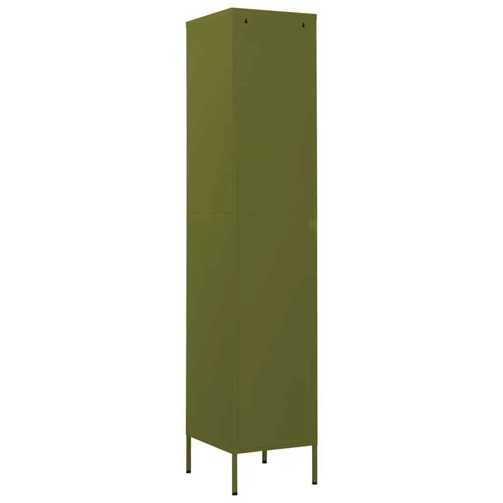 Locker Cabinet Steel 4 Adjustable Shelves Green