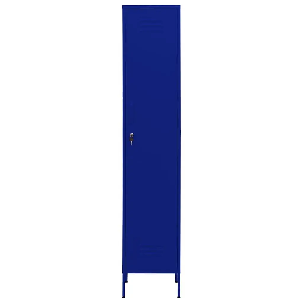 Steel Locker Cabinet Navy Blue 4 Adjustable Shelves