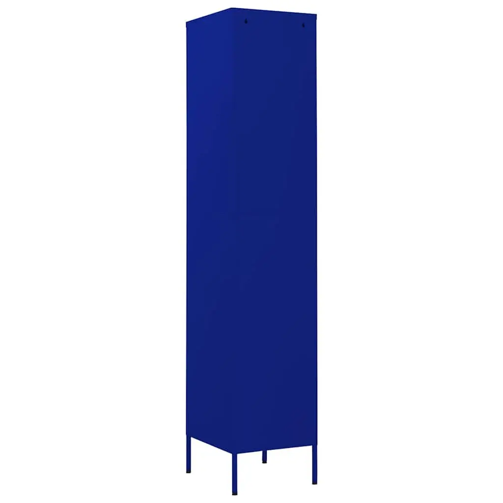 Steel Locker Cabinet Navy Blue 4 Adjustable Shelves