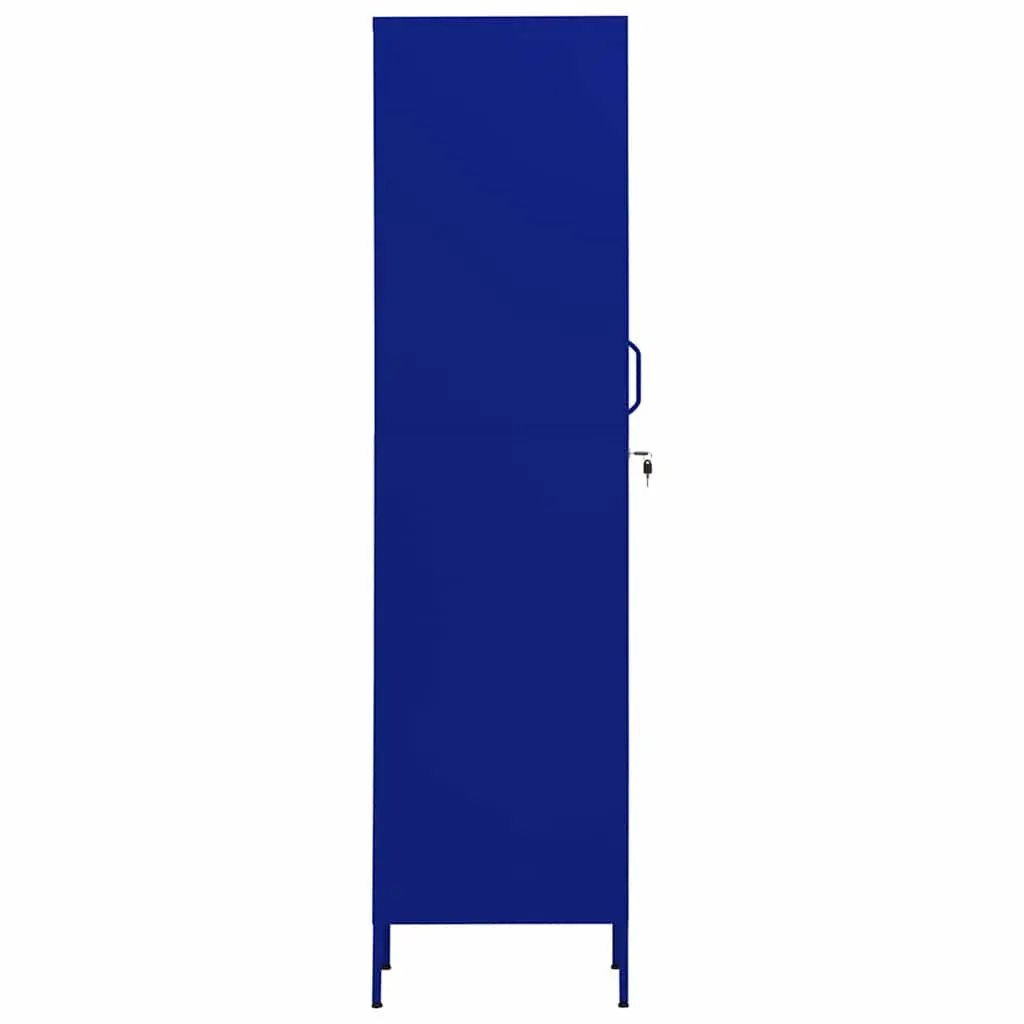 Steel Locker Cabinet Navy Blue 4 Adjustable Shelves