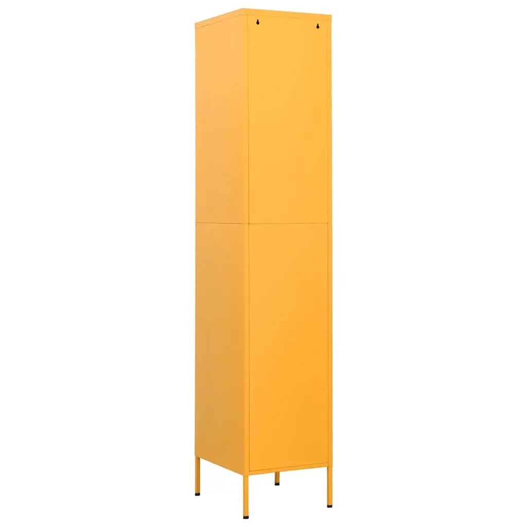 4 Shelf Yellow Steel Storage Locker Cabinet