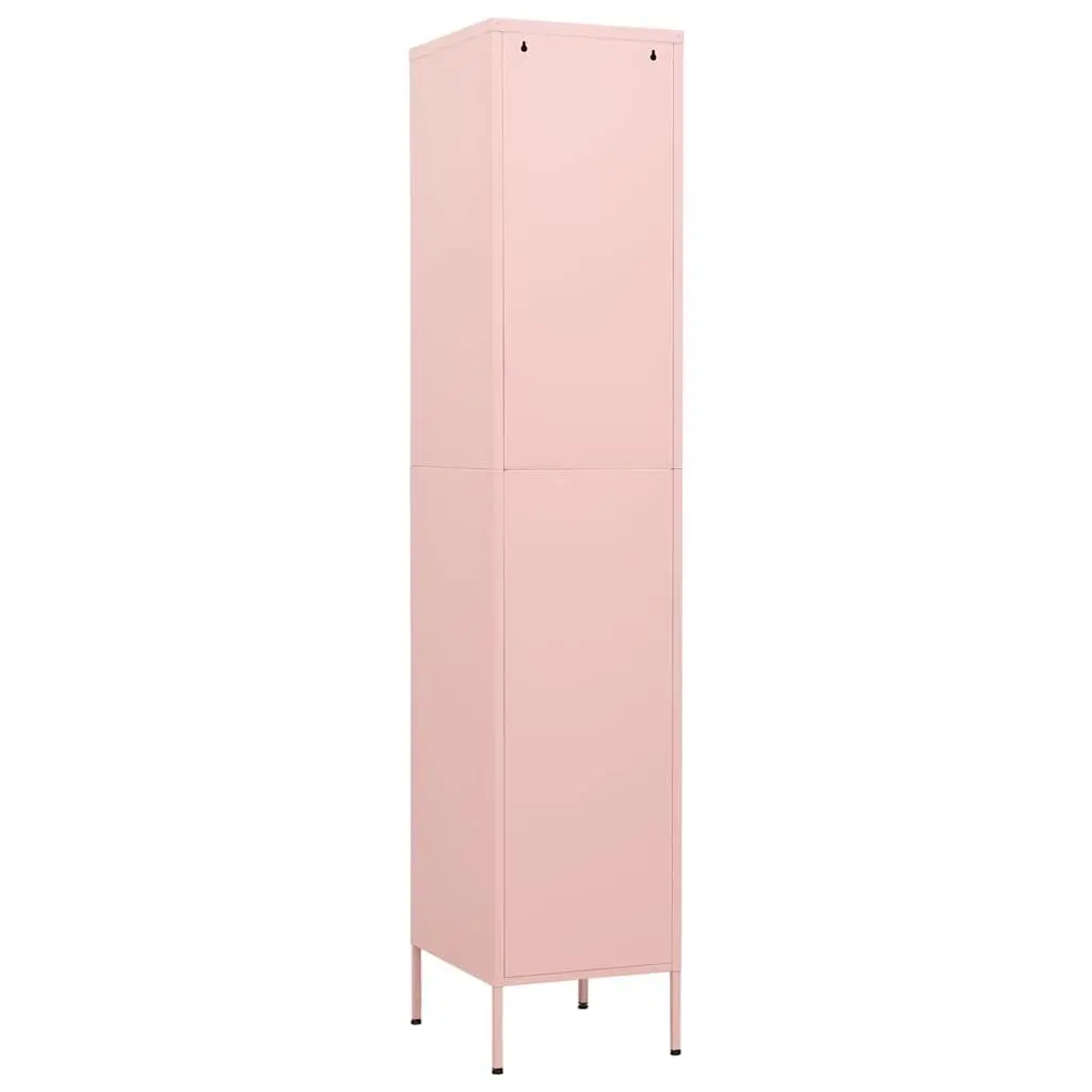 Storage Locker Cabinet Steel 4 Adjustable Shelves Pink