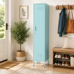 Green Steel Storage Locker Cabinet with 4 Adjustable Shelves