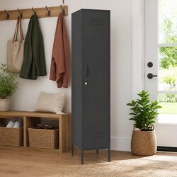 Durable Steel Locker Cabinet with 4 Shelves in Anthracite