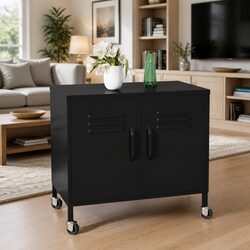 Heavy-Duty Steel Storage Cabinet with Adjustable Shelf