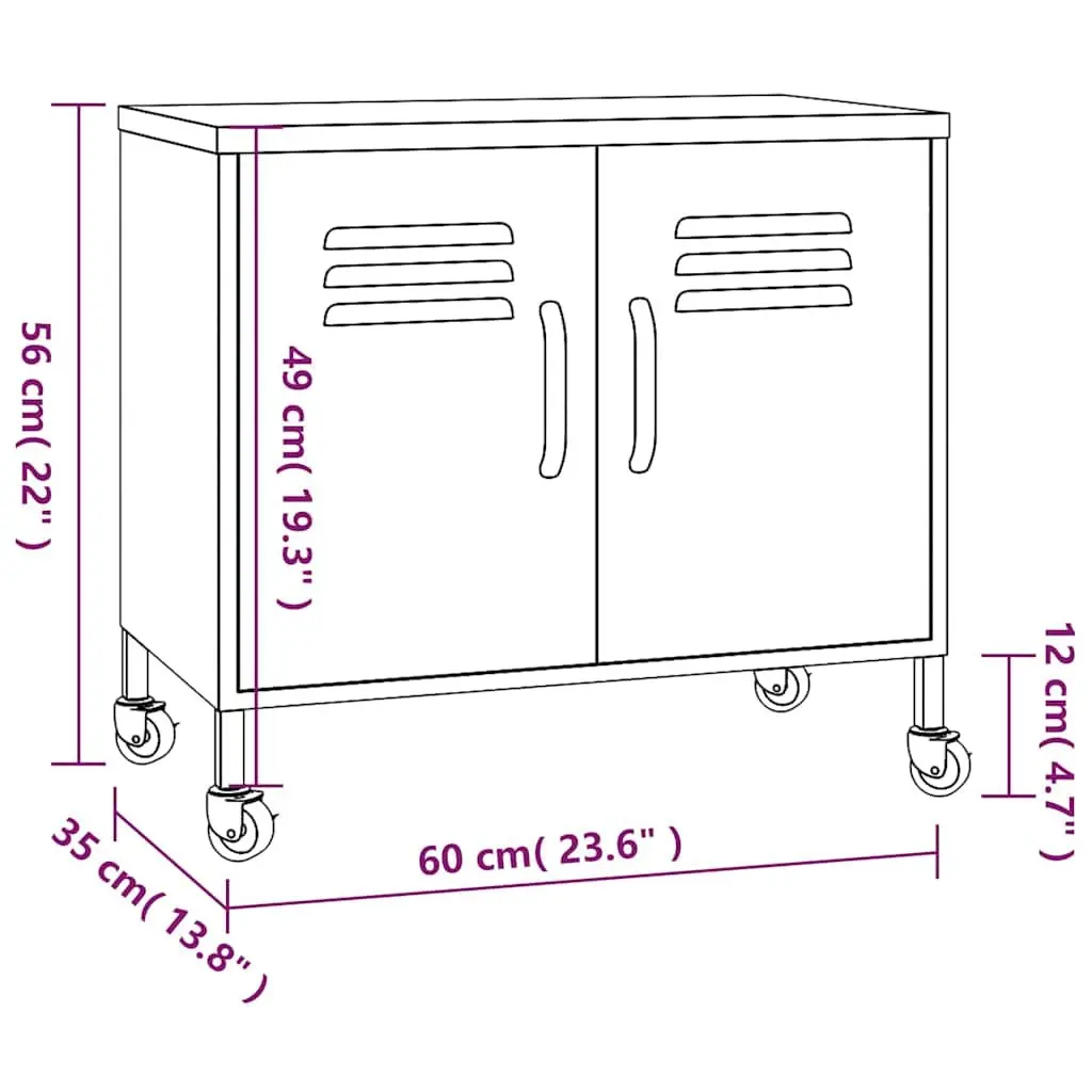 White Steel Storage Cabinet with Adjustable Shelf